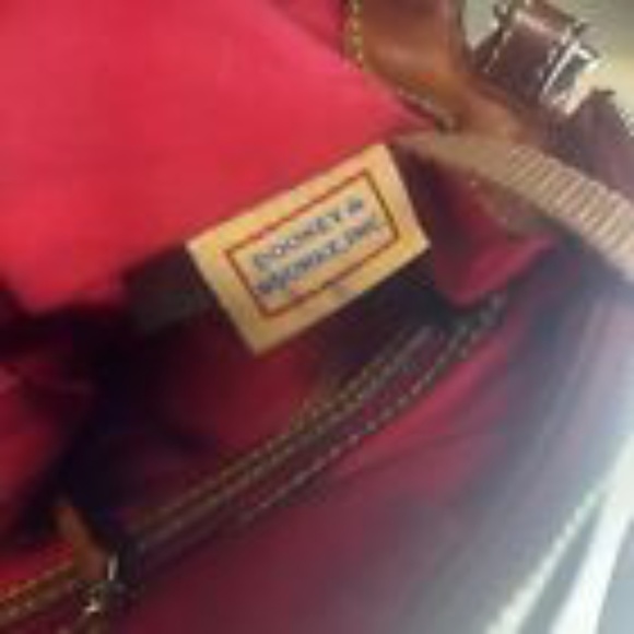 Dooney & Bourke Greta Satchel Handbag Red and Tan Large Purse Used - Picture 9 of 15
